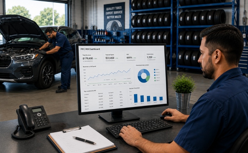 how to track ppc roi for a multi-location tire shop